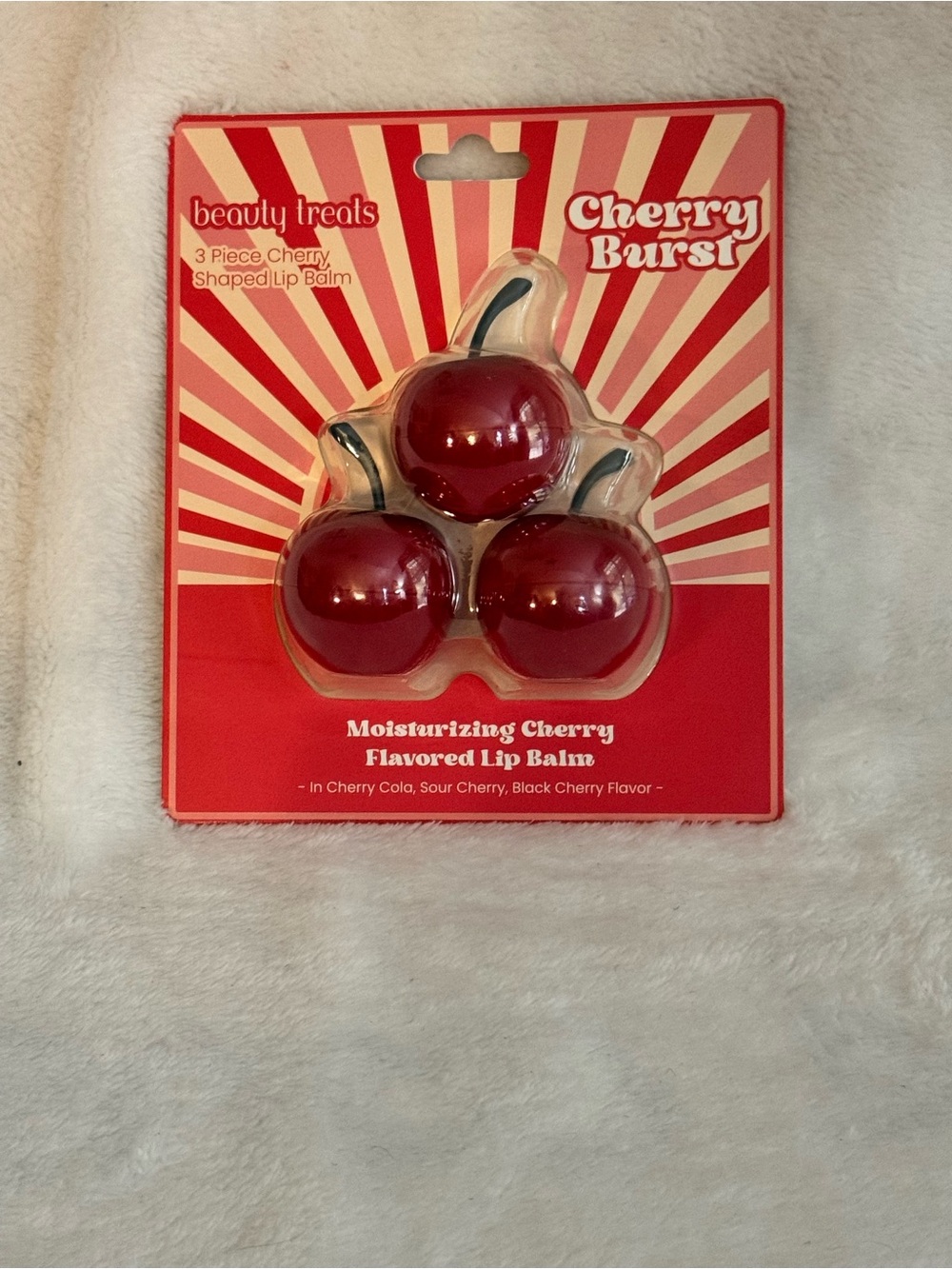 Beauty Treats Cherry Burst 3-Pack Lip Balm